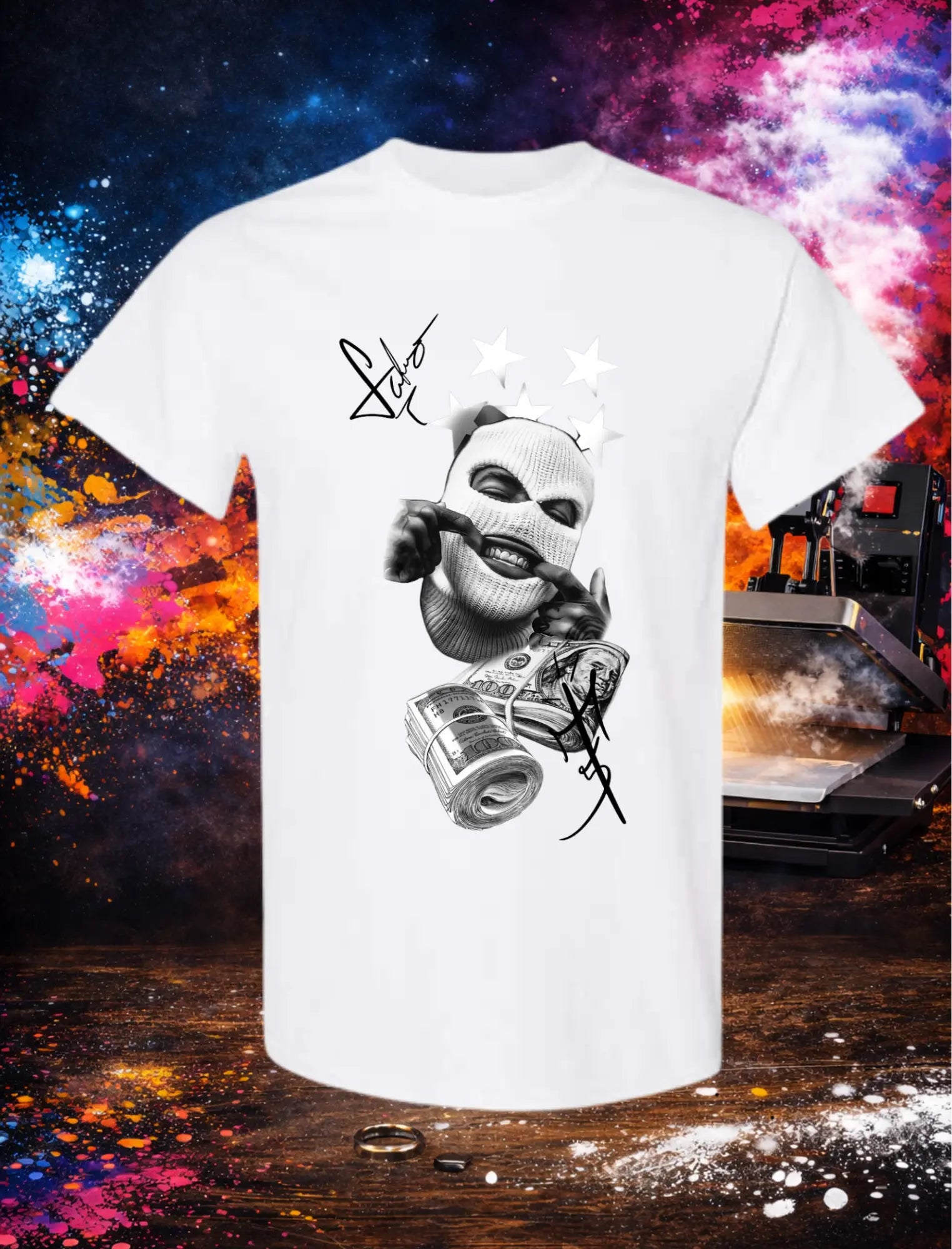 Smile Cash T-shirt T.M Prints