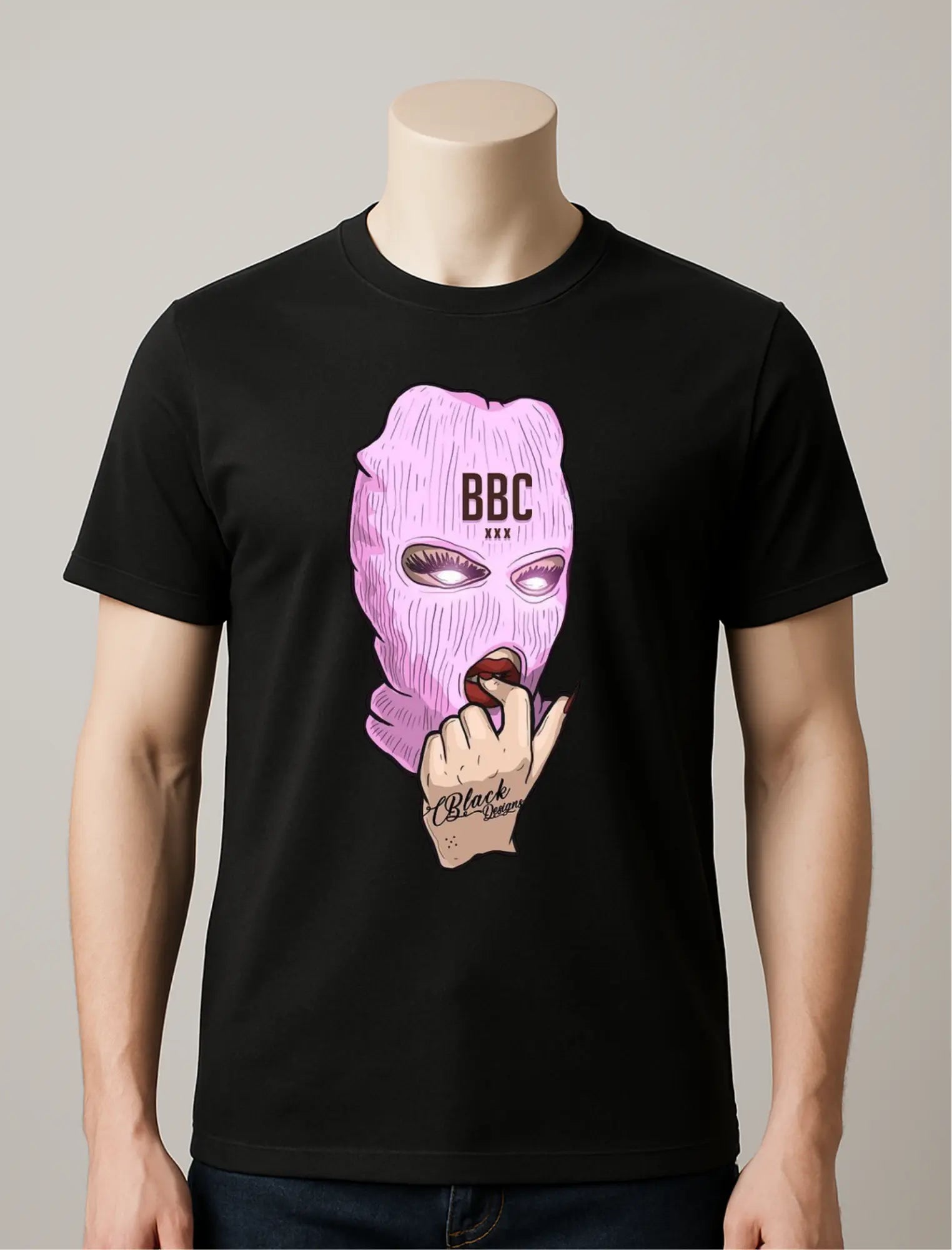 Femme Cagouler ¨BBC¨ T-shirt T.M Prints